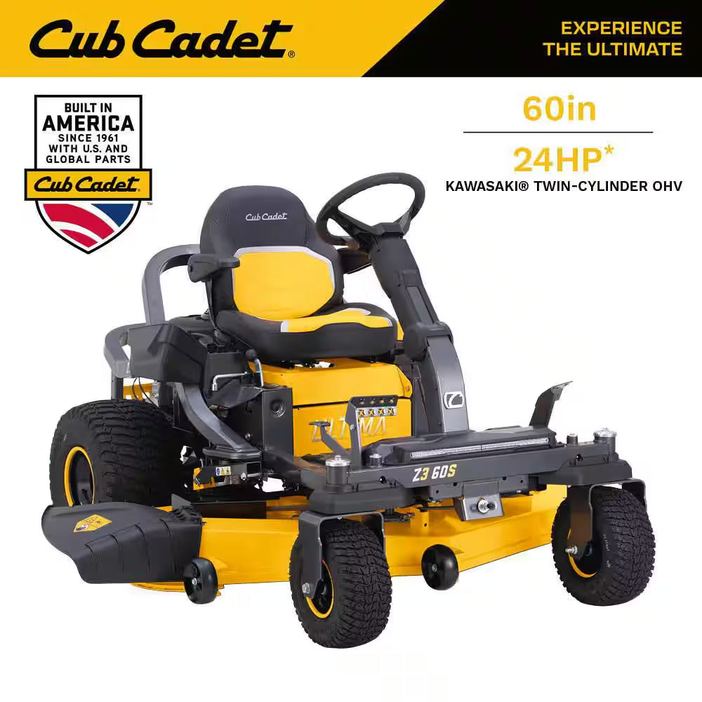 Ultima Z2 60In. Fabricated Deck 24HP V-Twin Kawasaki FR Series Engine Dual Hydro Drive Gas Zero Turn Riding Lawn Mower