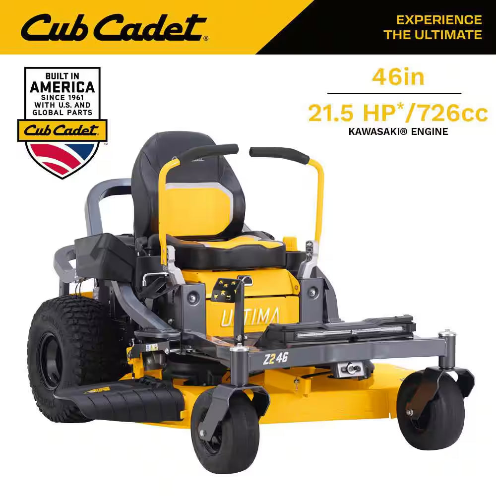 Ultima Z2 46S In. Fab Deck 21. 5HP V-Twin Kawasaki FR Series Engine Gas Zero Turn Riding Mower W/Steering Wheel Control