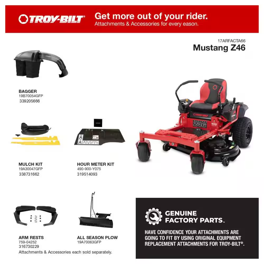 Mustang 46 In. 22 HP V-Twin Kohler 7000 Series Engine Dual Hydrostatic Drive Gas Zero Turn Riding Lawn Mower
