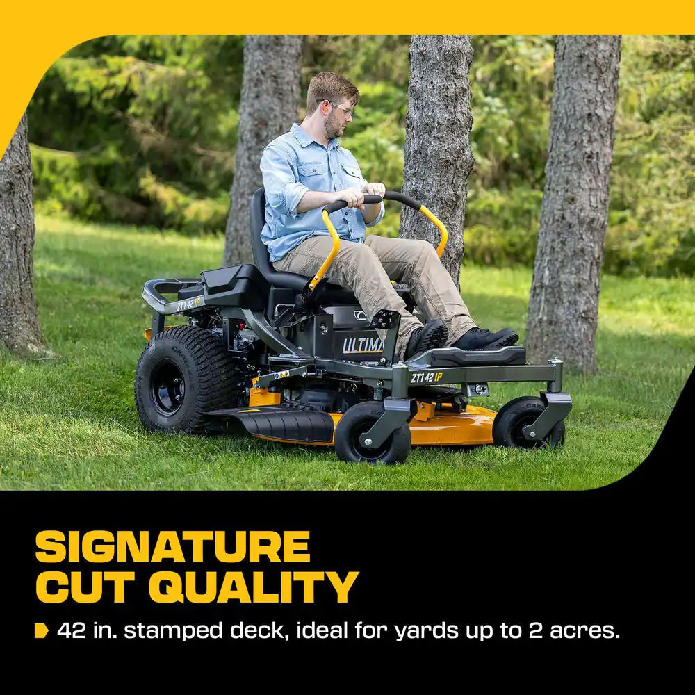 Ultima ZT1 42 In. 547 Cc Intellipower Engine Dual Hydrostatic Drive Gas Zero Turn Riding Lawn Mower