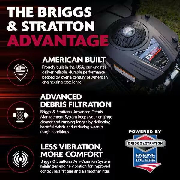 42 In. 19.0 HP Riding Lawn Tractor Mower, Mulching Kit and Double Bagger for 42 In. Deck Combo