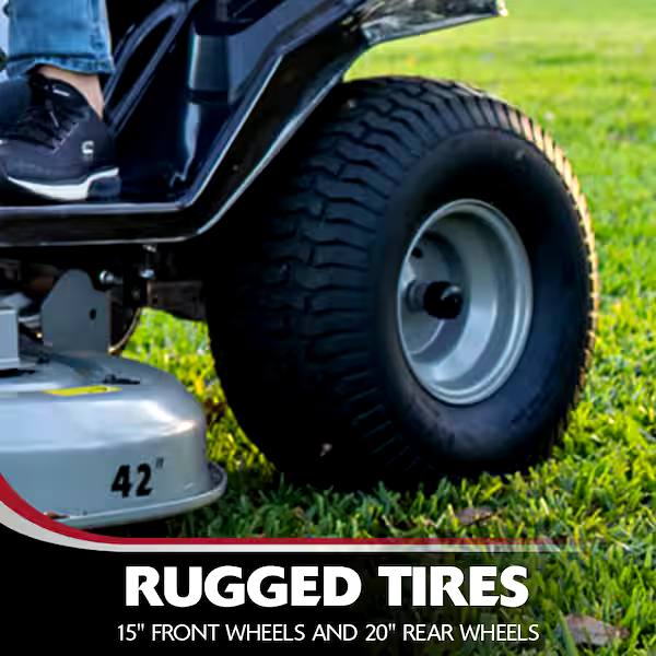 MT100 42 In. 13.5 HP 500Cc Briggs Gas Tractor, Mulching Kit and Double Bagger for 42 In. Deck Combo